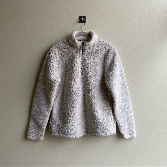 Time and Tru Cream Wooly Wubby Sherpa Pullover Sz. Medium - Picture 14 of 16